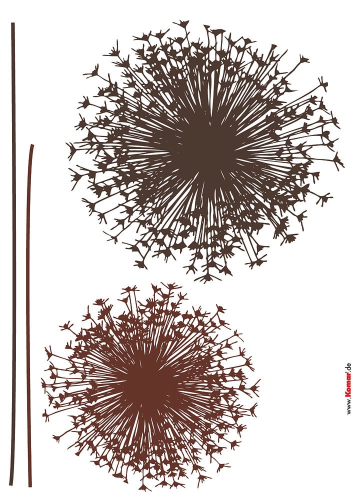 Komar Wandtattoo »Pusteblume - Grösse 50 x 70 cm«, (4 St.), selbstklebend, Wandsticker von Komar
