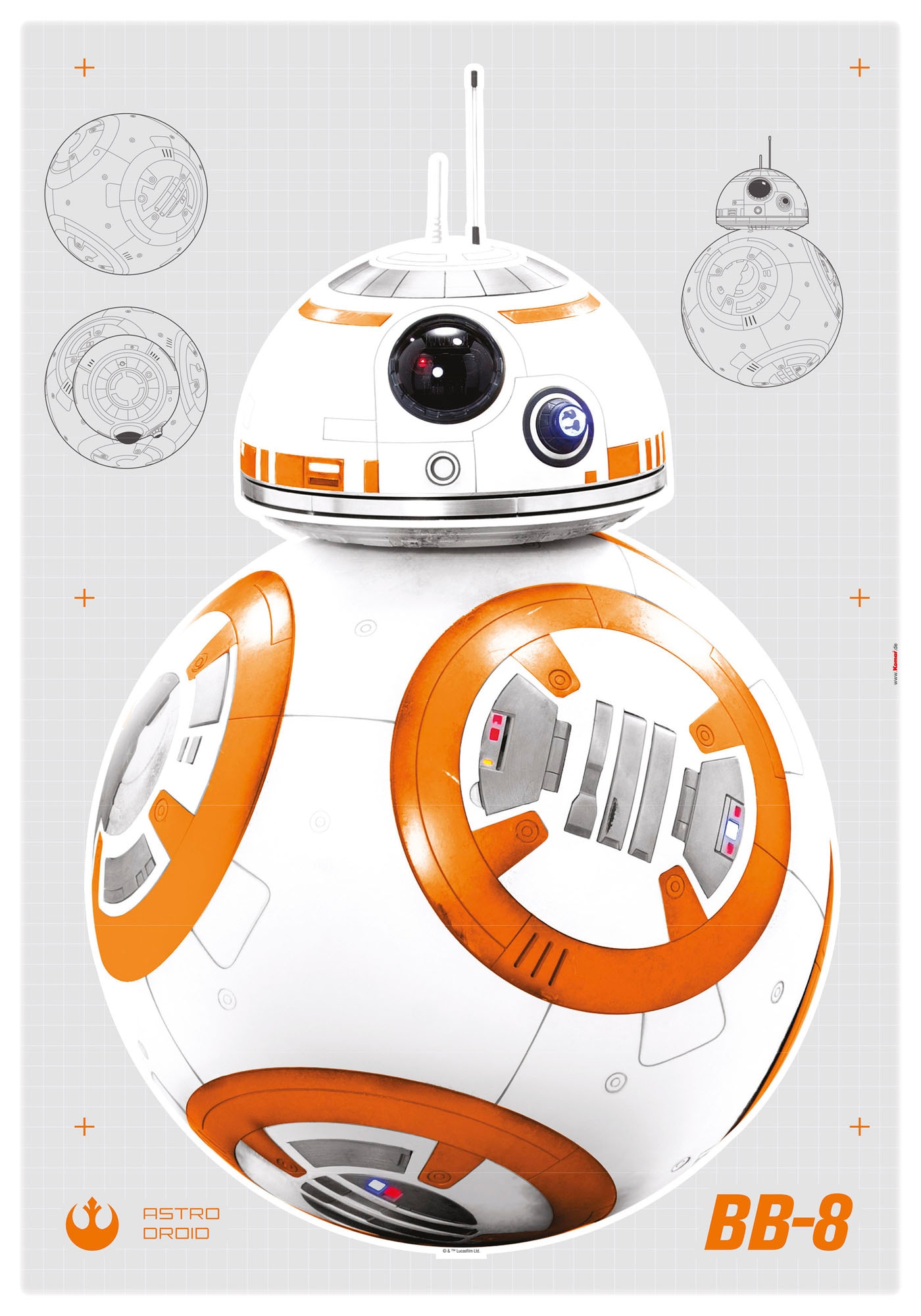 Komar Wandtattoo »Star Wars BB-8«, (6 St.) von Komar