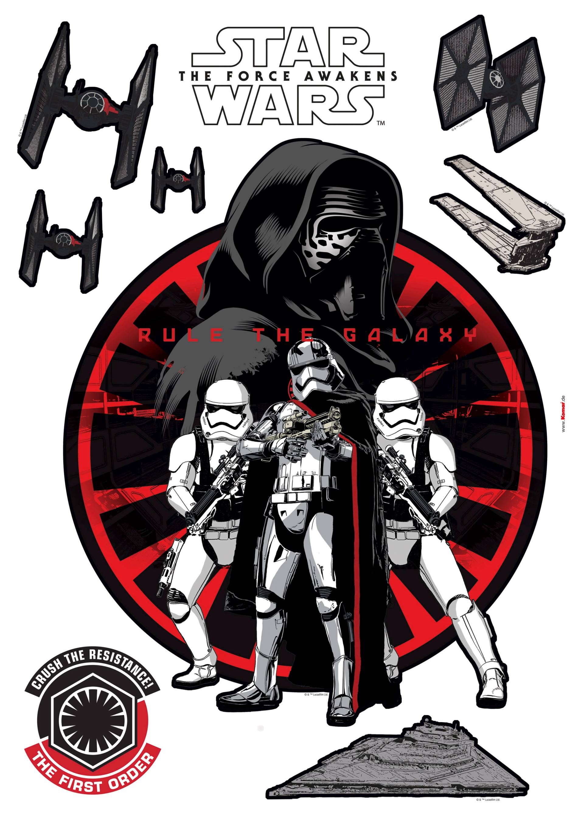 Komar Wandtattoo »Star Wars First Order«, (9 St.) von Komar