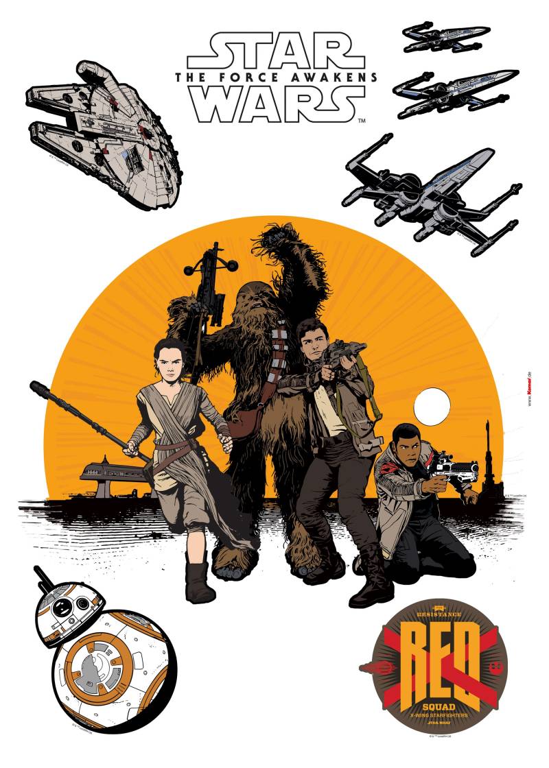 Komar Wandtattoo »Star Wars Resistance - Grösse 50 x 70 cm«, (8 St.), selbstklebend, Wandsticker, Kinderzimmer von Komar