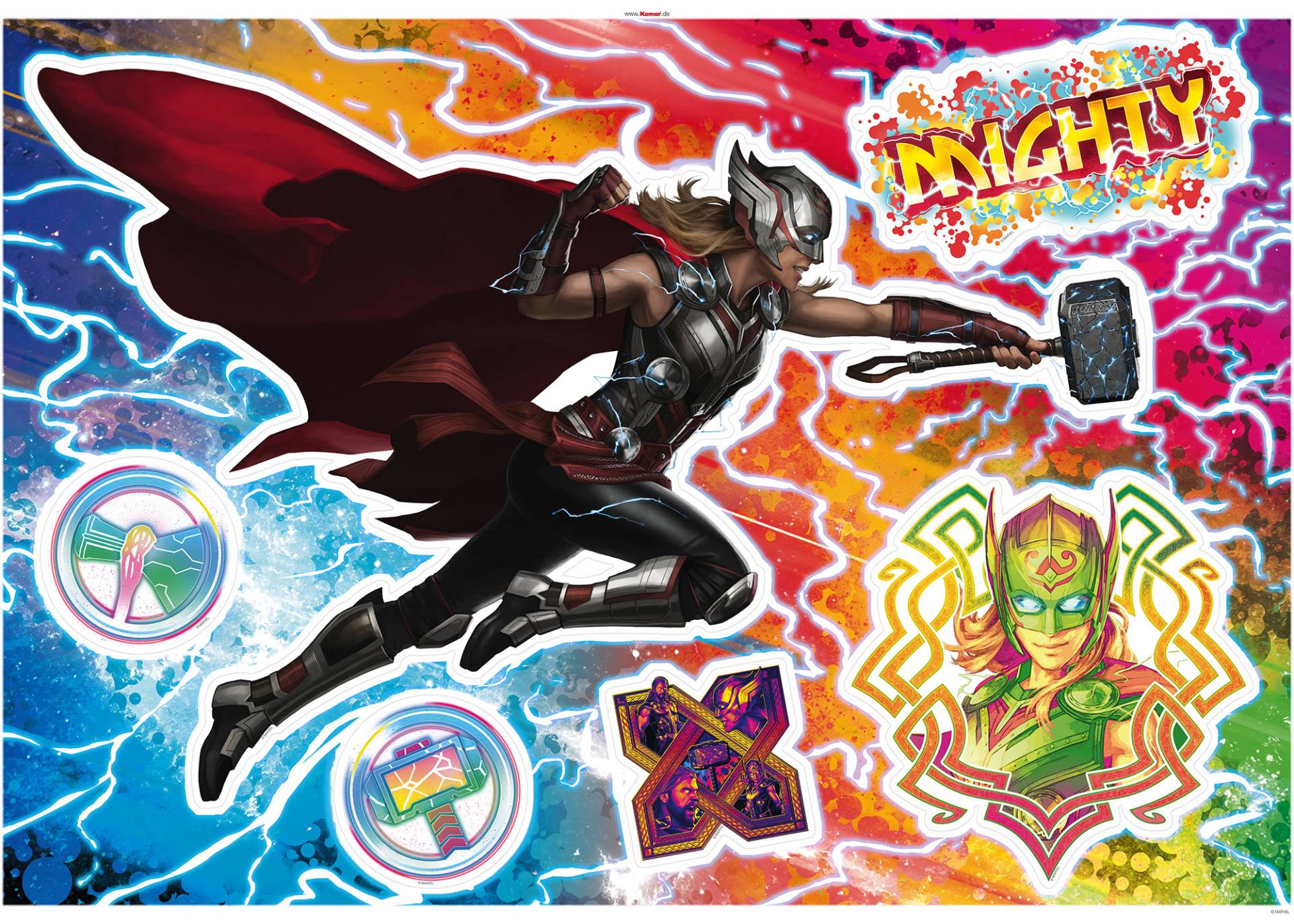 Komar Wandtattoo »Thor4 - Mighty Jane« von Komar