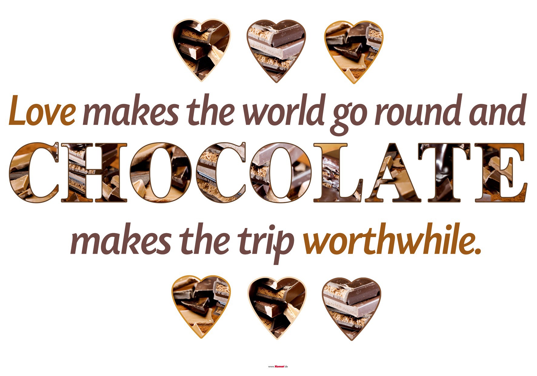 Komar Wandtattoo »Chocolate - Grösse 50 x 70 cm«, (9 St.), selbstklebend, Wandsticker von Komar