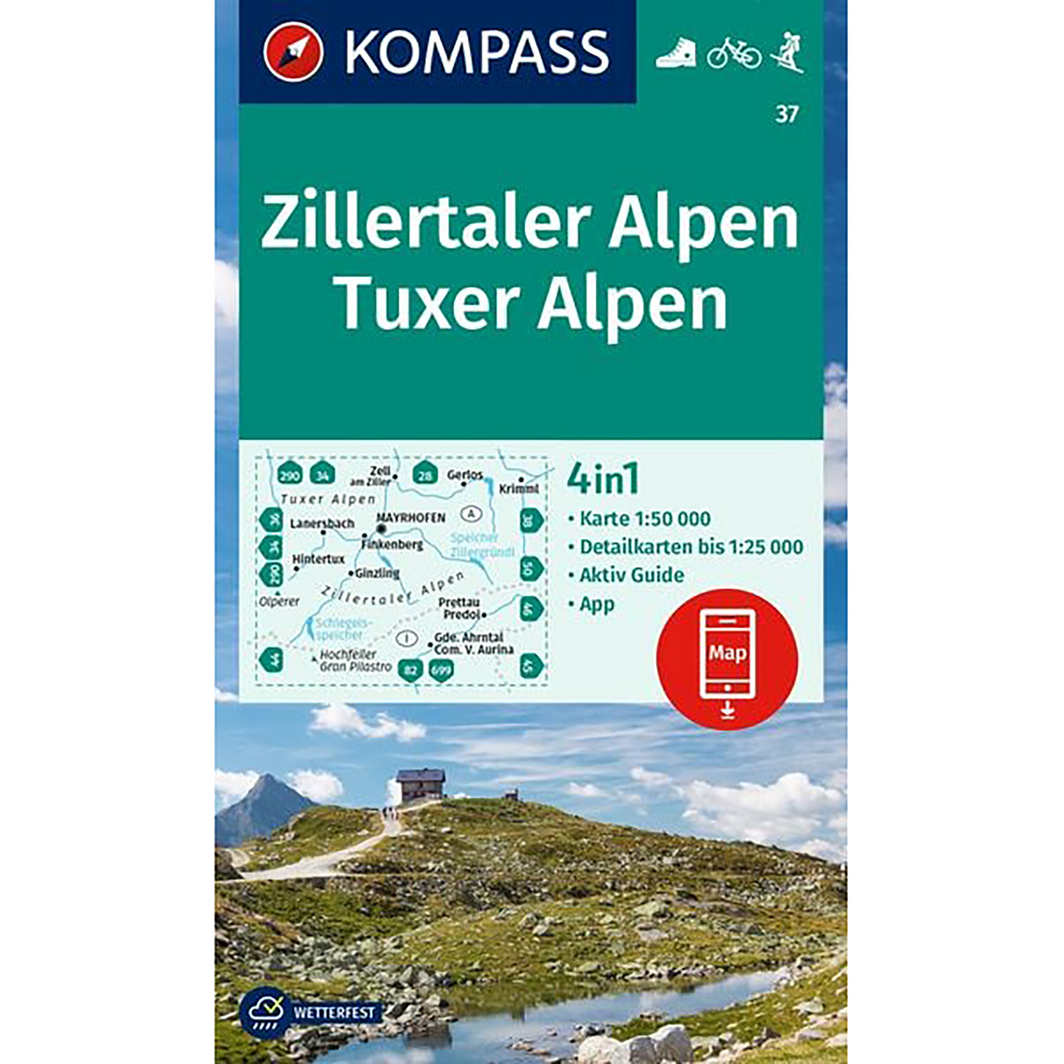 Kompass Verlag WK 37 Zillertaler Alpen - Tuxer Alpen Kompass Verlag WK 37 Zillertaler Alpen - Tuxer Alpen von Kompass Verlag
