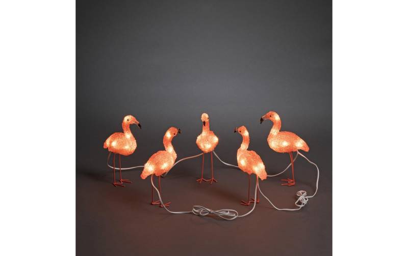 KONSTSMIDE Lichterkette »Flamingo«, 40 St.-flammig, 40 LED, outdoor, BxH: 12.5x12.5cm von Konstsmide