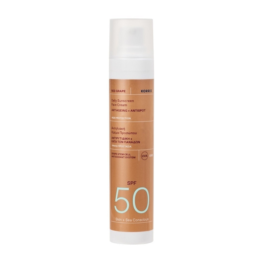 Korres natural products  Korres natural products RED GRAPE fürs Gesicht SPF50 Anti-Aging + Anti-Dark-Spot sonnencreme 50.0 ml von Korres natural products