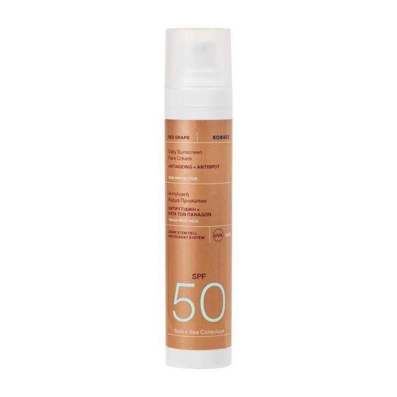 Korres natural products  Korres natural products RED GRAPE fürs Gesicht SPF50 Anti-Aging + Anti-Dark-Spot sonnencreme 50.0 ml von Korres natural products