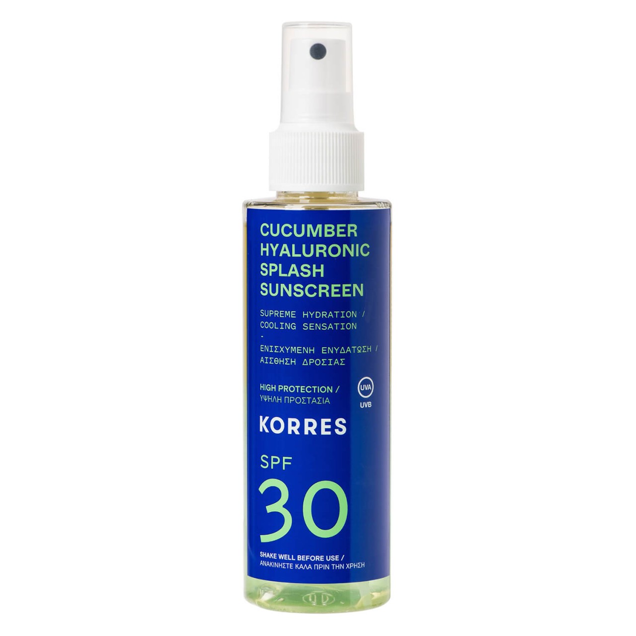 Korres Care - Cucumber Hyaluronic Splash Sunscreen SPF30 von Korres