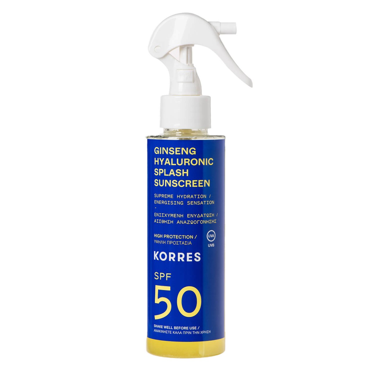 Korres Care - Ginseng Hyaluronic Splash Sunscreen SPF50 von Korres