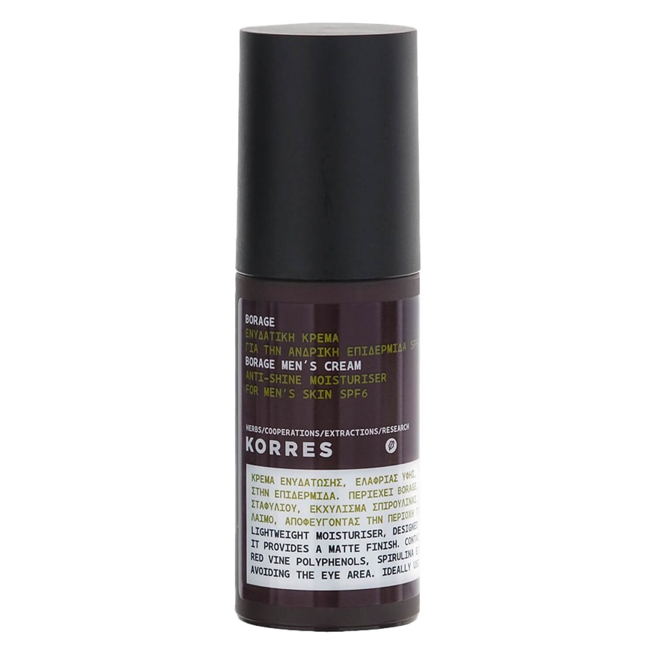 Korres Care - Men Borage / SPF6 Anti-Shine Moisturiser Cream von Korres