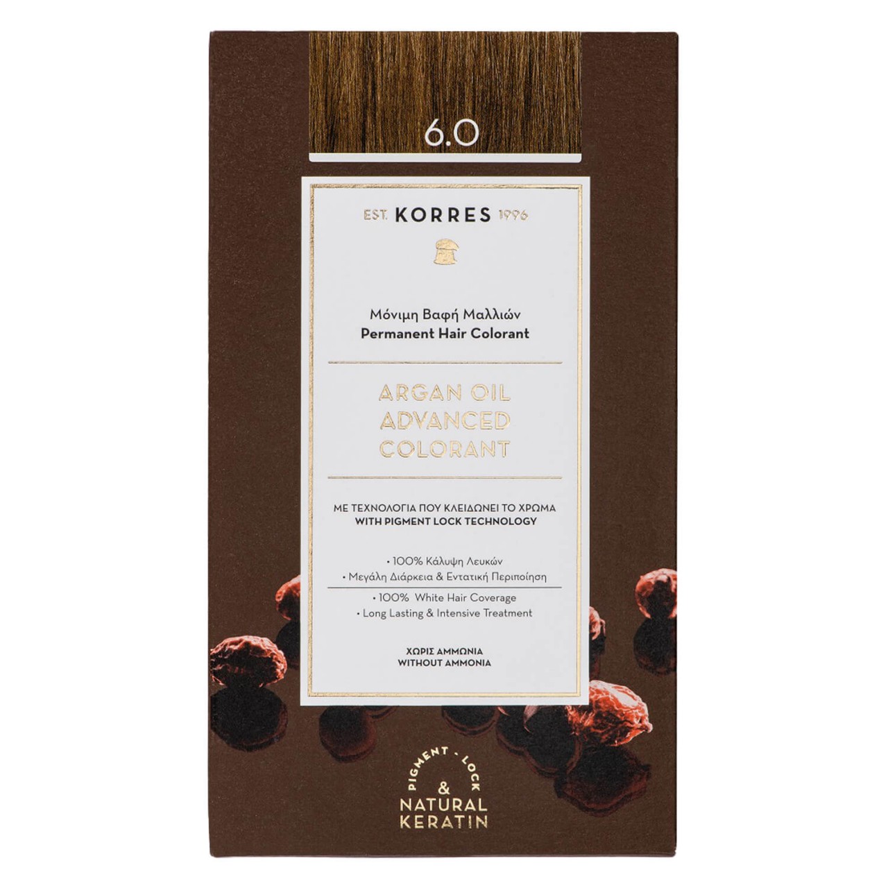 Korres Color - Argan Oil Advanced Hair Colorant Dark Blonde 6.0 von Korres