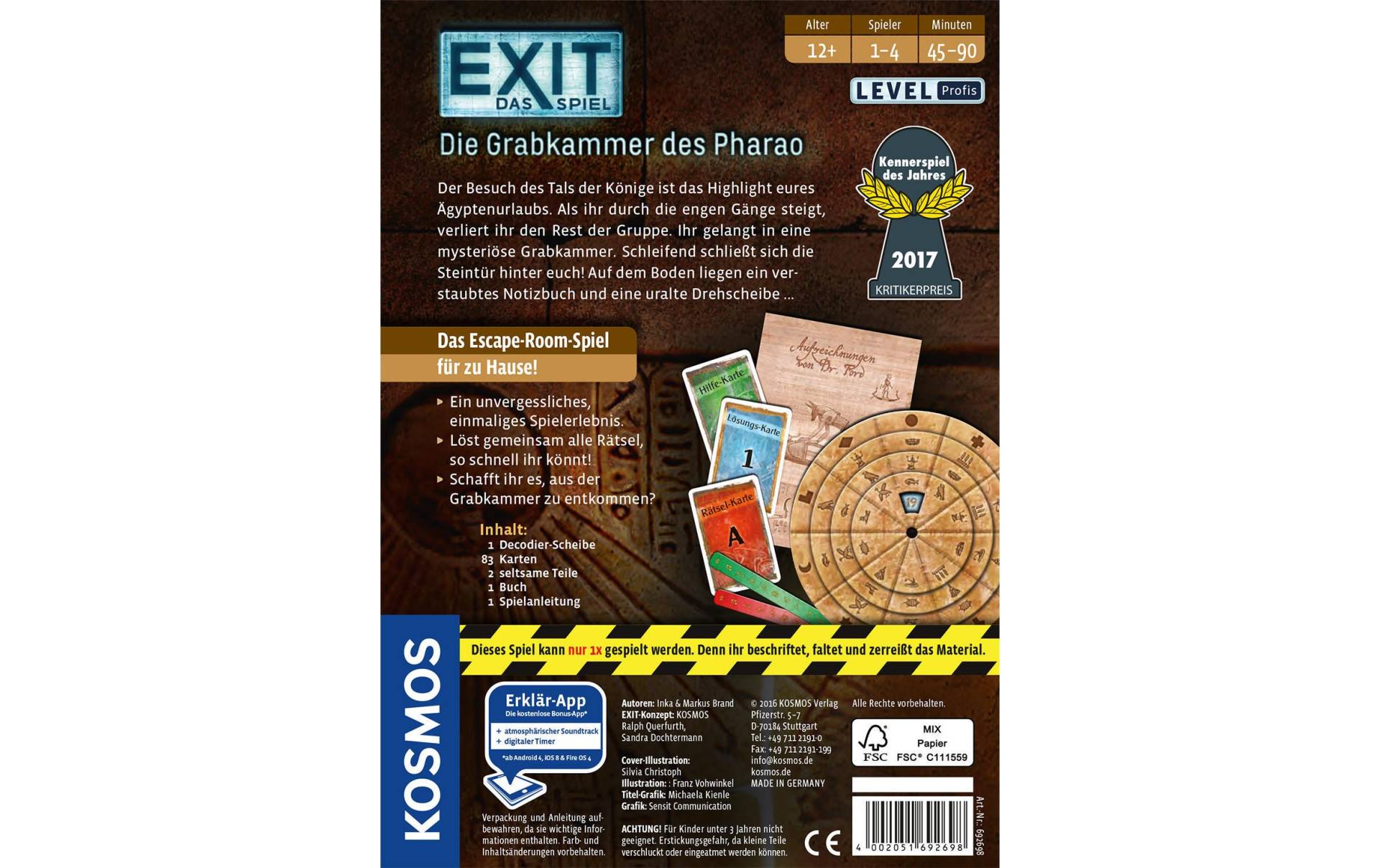 Kosmos Spiel »EXIT: Die Grabka« Kosmos Spiel »EXIT: Die Grabka« von Kosmos