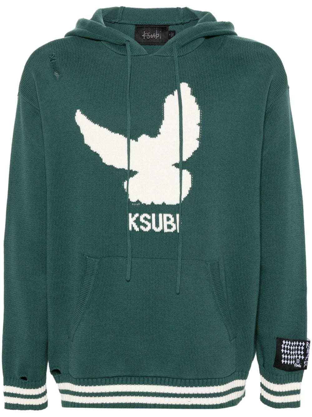 Ksubi Flight logo-intarsia hoodie - Green von Ksubi