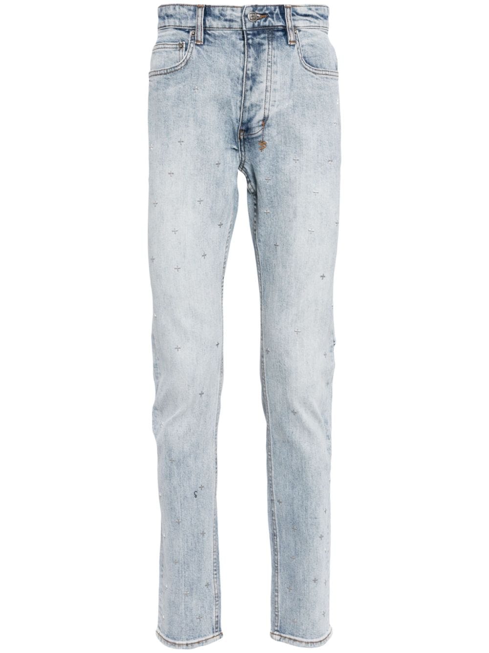 Ksubi acid-wash straight-leg jeans - Blue von Ksubi