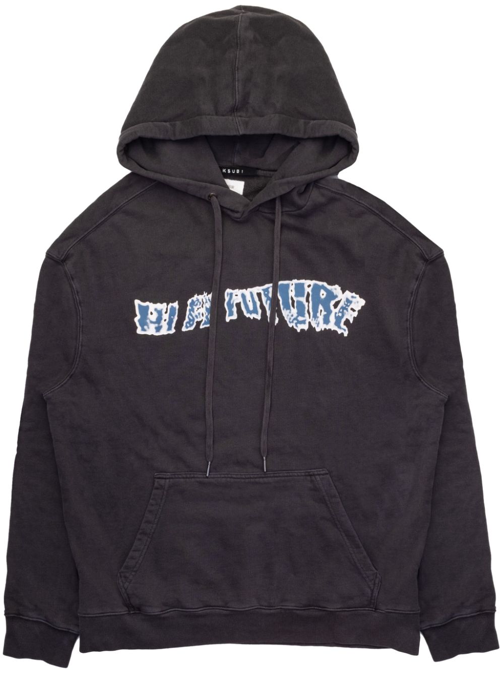 Ksubi flocked-slogan cotton hoodie - Black von Ksubi