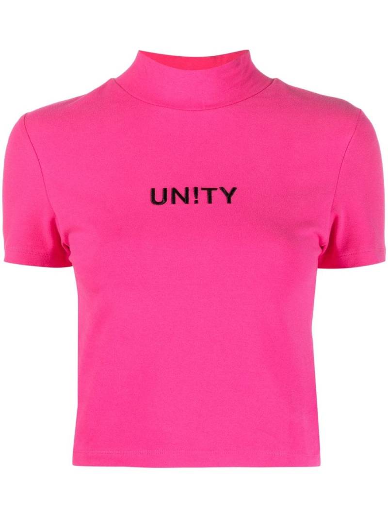 Ksubi logo-print high-neck T-shirt - Pink von Ksubi