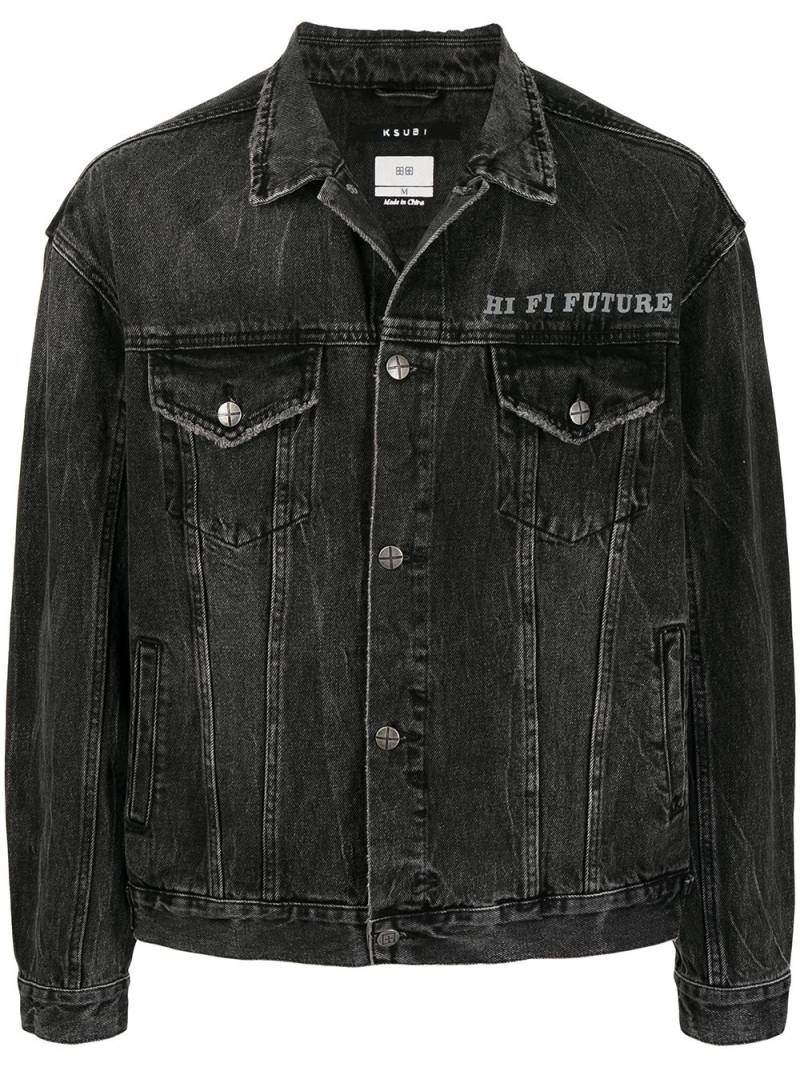 Ksubi slogan-print denim jacket - Black von Ksubi