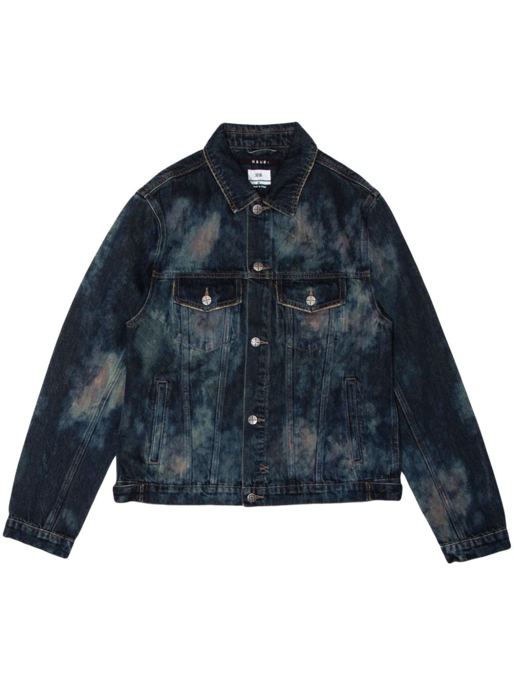 Ksubi spread-collar stonewashed denim jacket - Blue von Ksubi