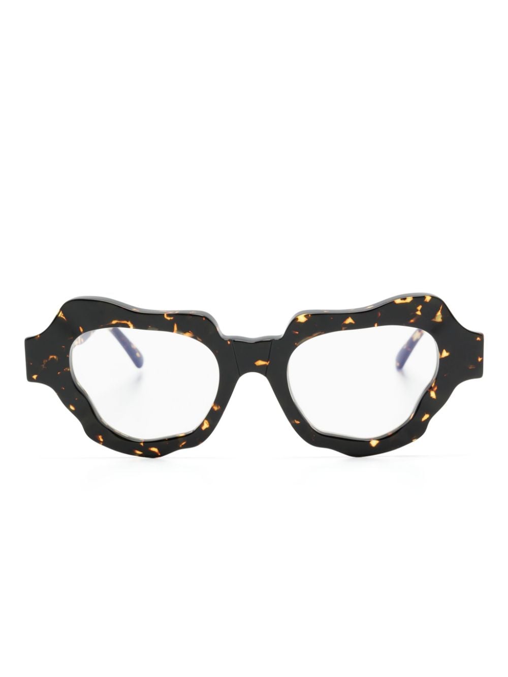 Kuboraum G2 Hof oval-frame glasses - Brown von Kuboraum