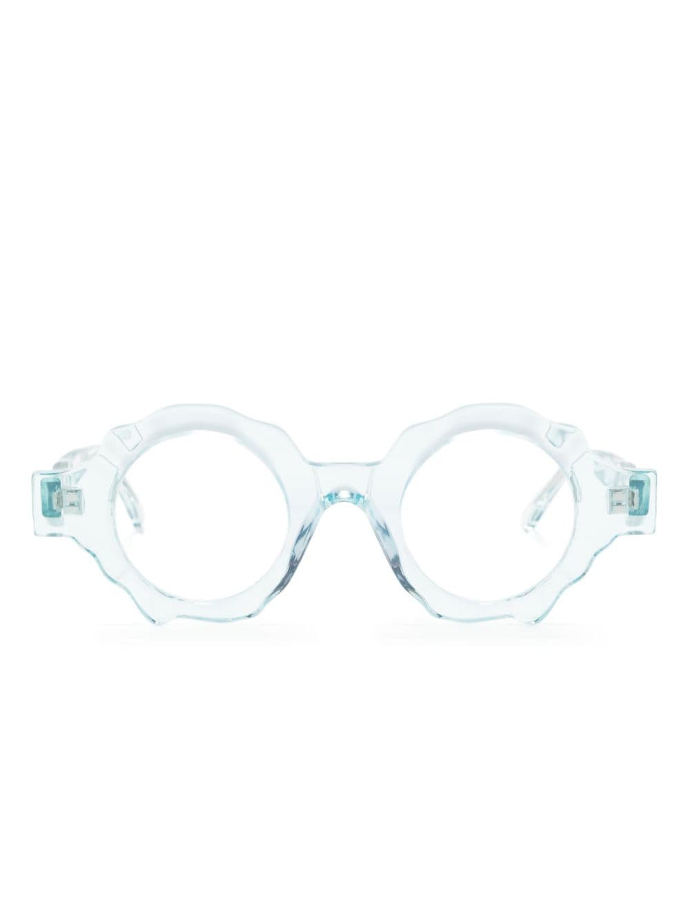 Kuboraum G3 WT round-frame glasses - Blue von Kuboraum