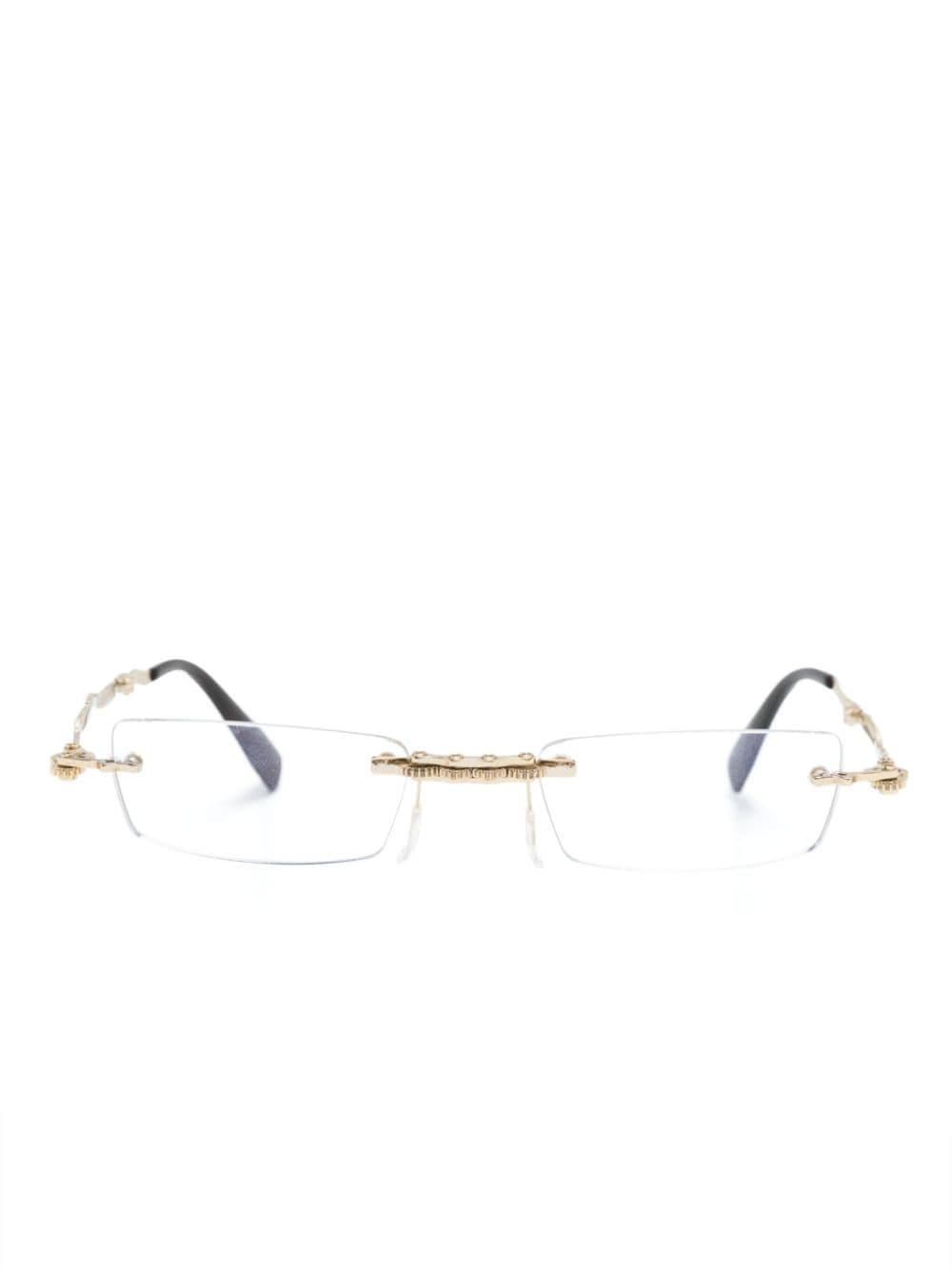 Kuboraum H41 rectangle-frame glasses - Gold von Kuboraum