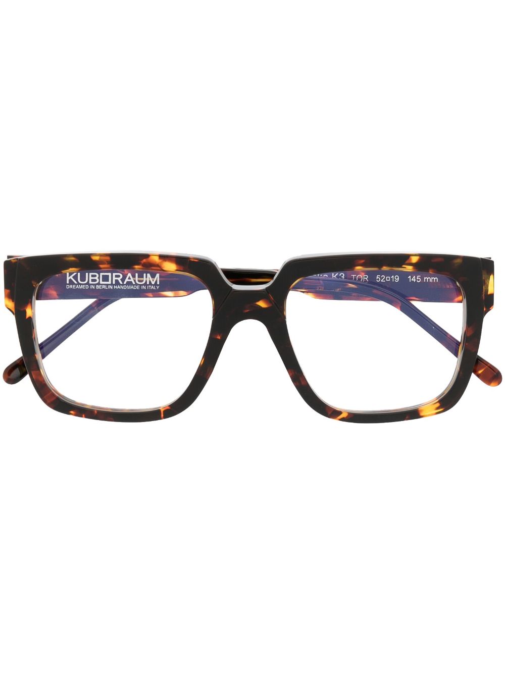 Kuboraum K3 TOR square-frame glasses - Brown von Kuboraum
