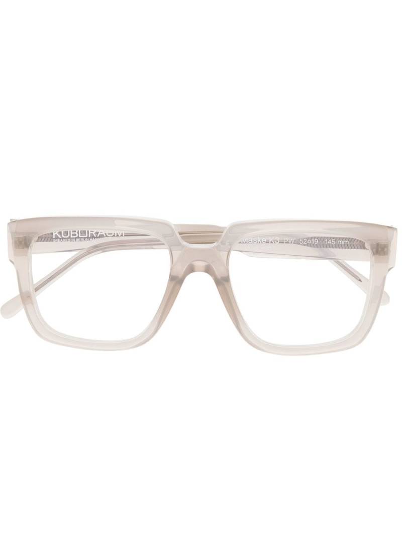 Kuboraum K3 rectangle frame glasses - Grey von Kuboraum