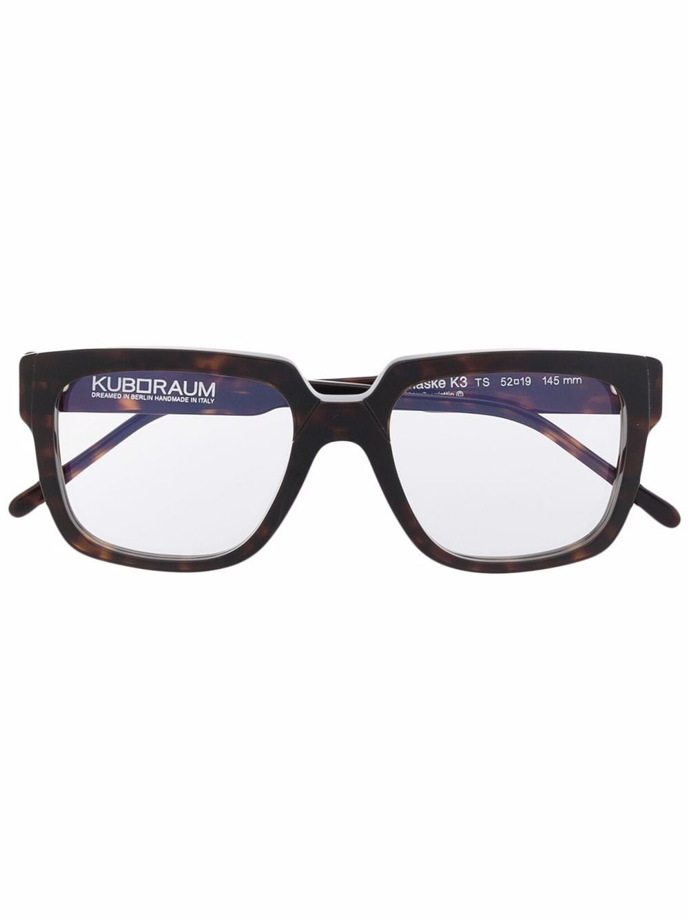 Kuboraum K3 square-frame glasses - Brown von Kuboraum