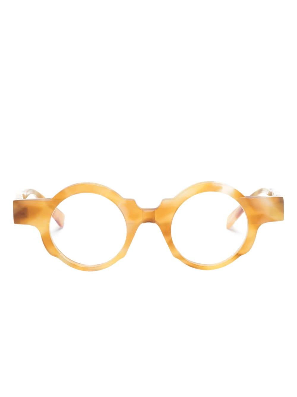 Kuboraum K32 round-frame glasses - Yellow von Kuboraum