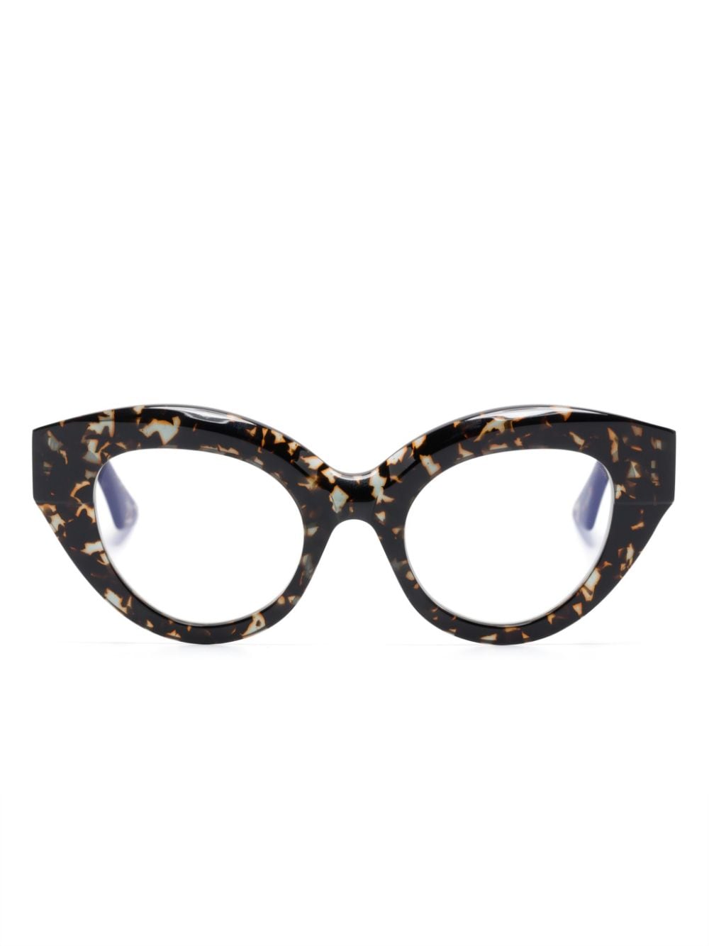 Kuboraum K35 cat-eyes frame glasses - Brown von Kuboraum