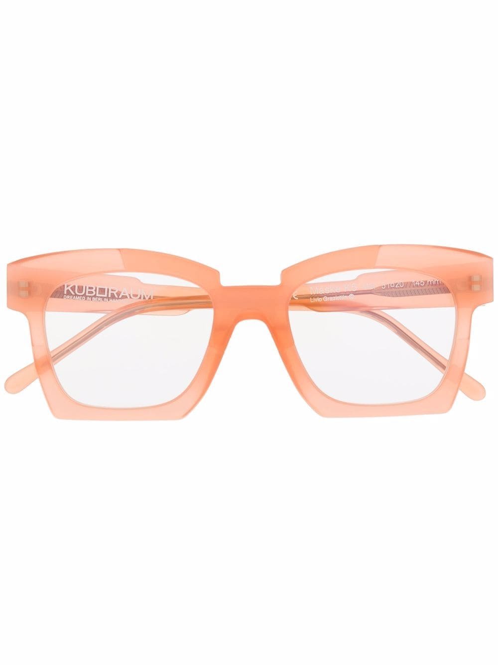 Kuboraum K5 square-frame glasses - Pink von Kuboraum