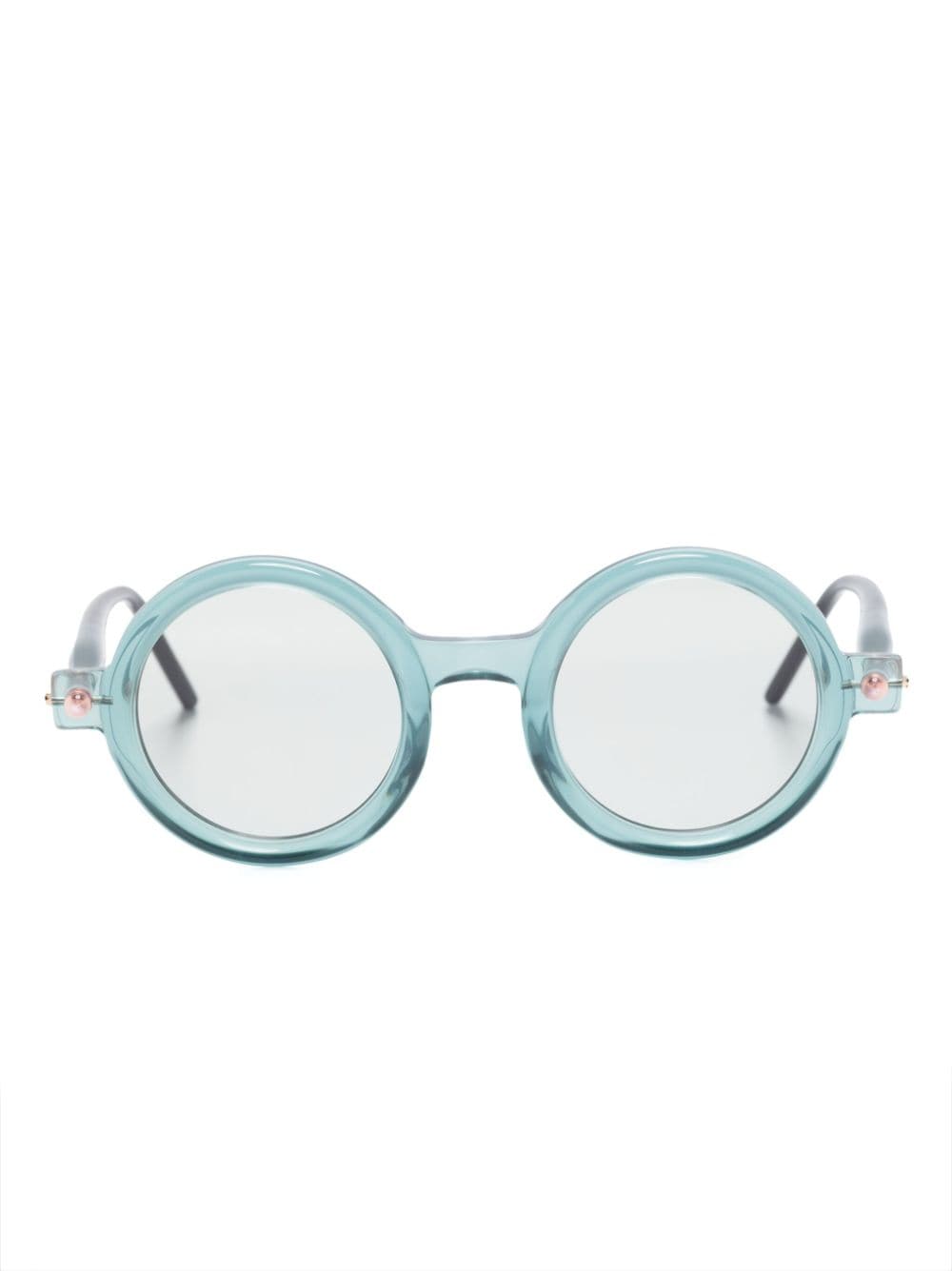 Kuboraum Mask P1 round-frame glasses - Green von Kuboraum