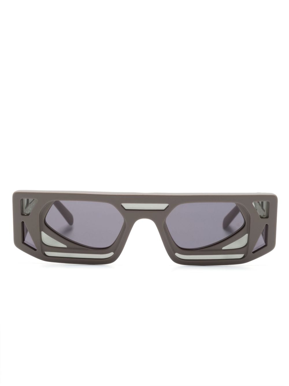 Kuboraum Mask T9 rectangle-frame sunglasses - Grey von Kuboraum
