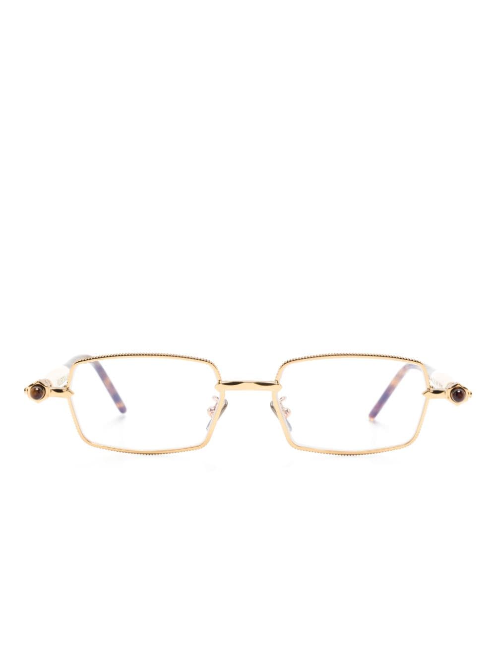 Kuboraum Maske P73 rectangle-frame glasses - Gold von Kuboraum