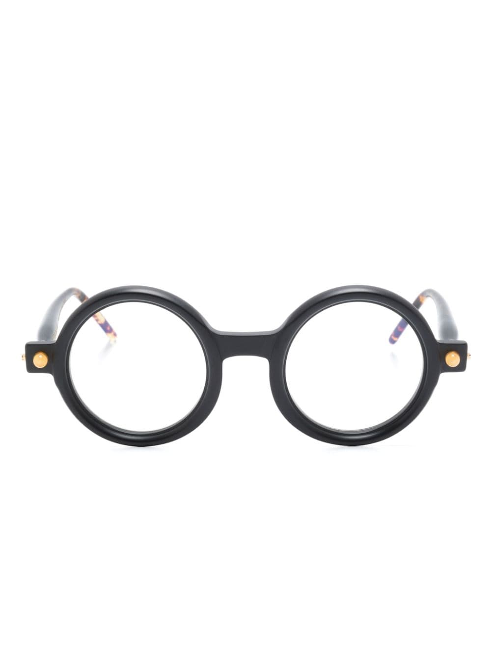 Kuboraum P1 round-frame glasses - Black von Kuboraum