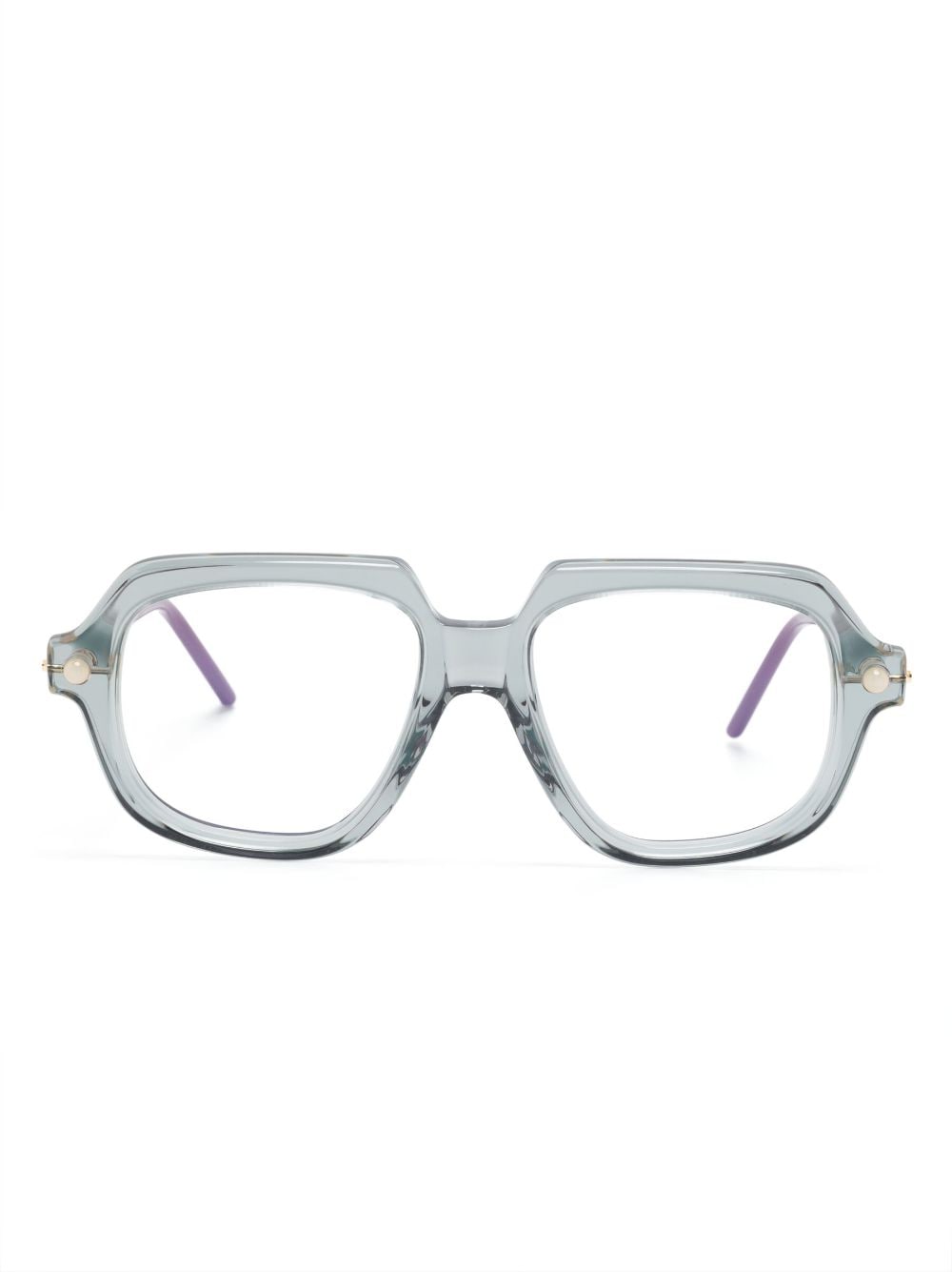 Kuboraum P13 square-frame glasses - Grey von Kuboraum