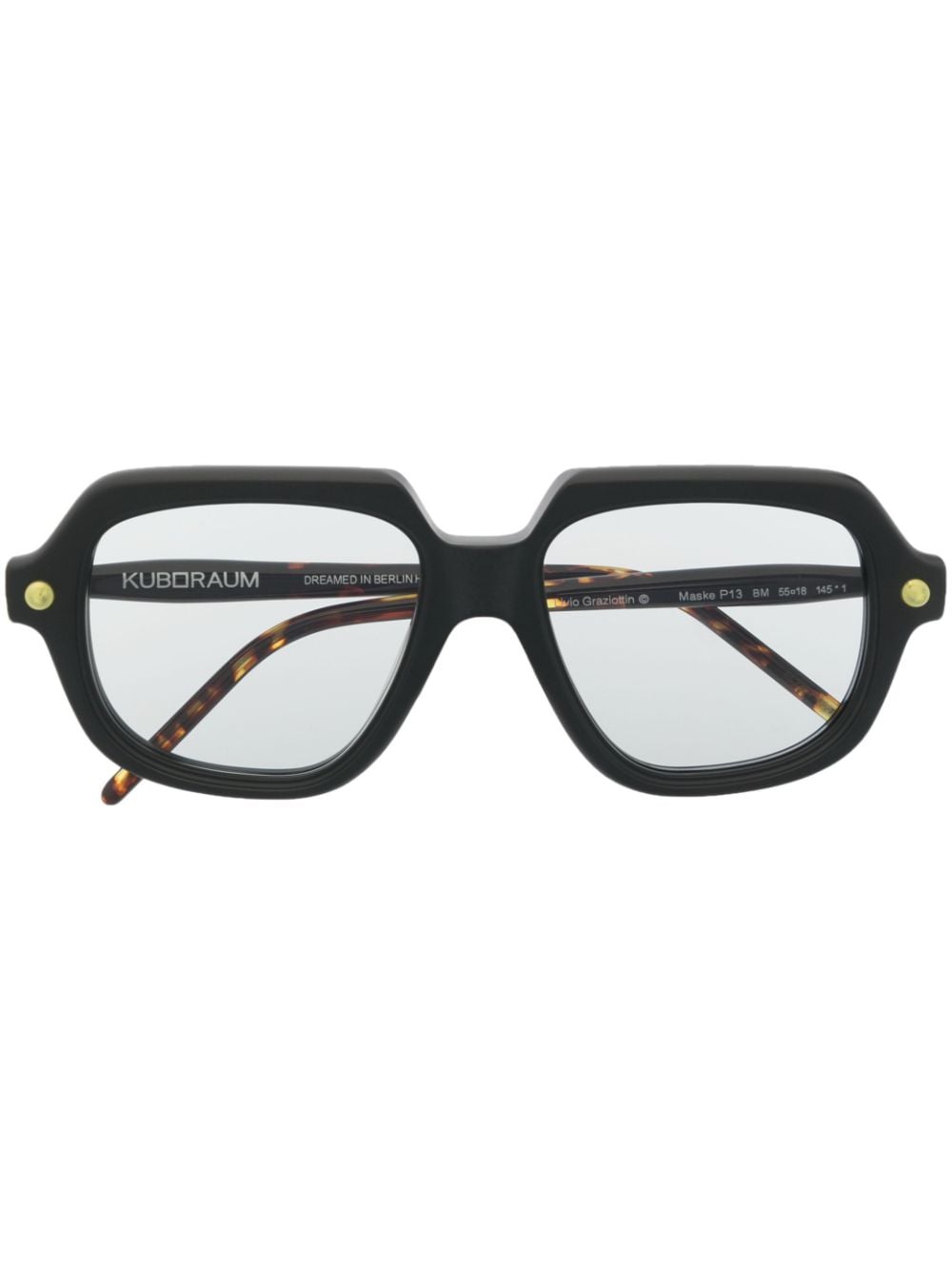 Kuboraum P13 square-frame sunglasses - Black von Kuboraum