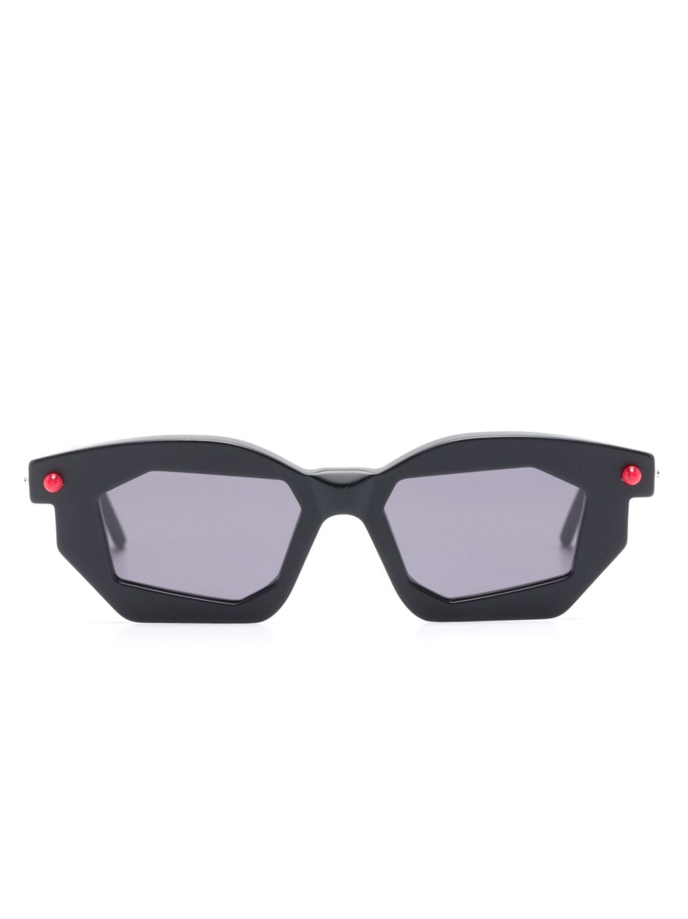 Kuboraum P14 geometric-frame sunglasses - Black von Kuboraum