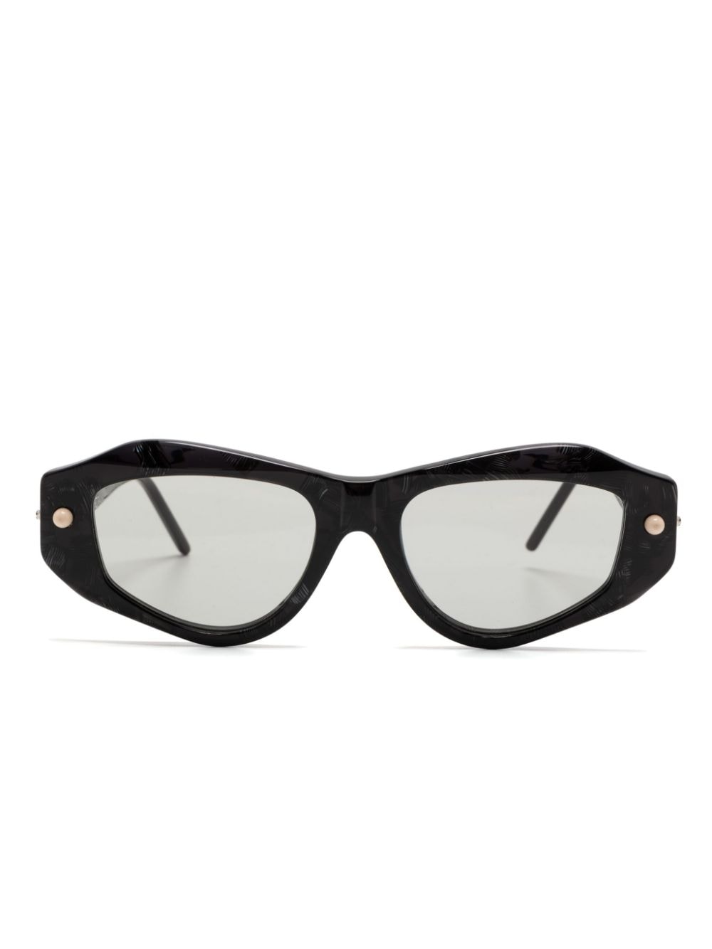 Kuboraum P15 geometric-frame sunglasses - Black von Kuboraum