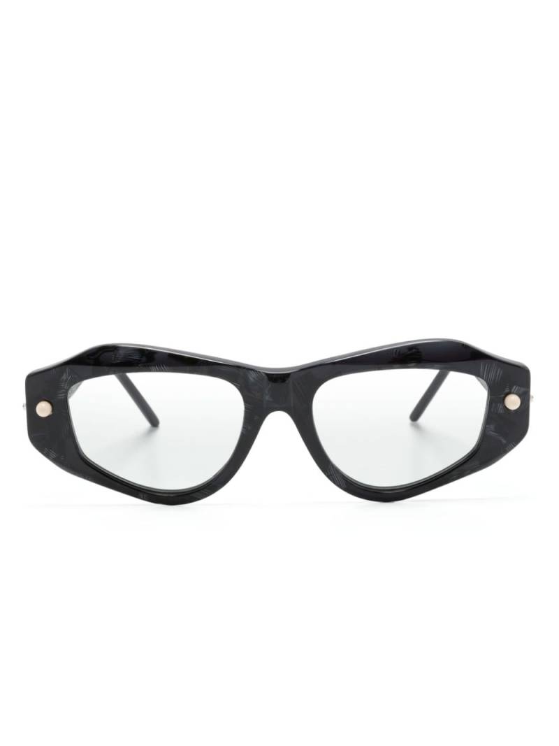 Kuboraum P15 rectangle-frame sunglasses - Black von Kuboraum