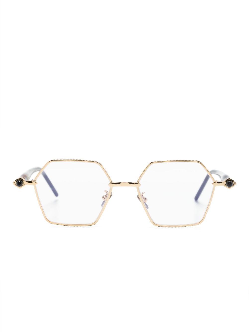 Kuboraum P70 geometric-frame glasses - Gold von Kuboraum