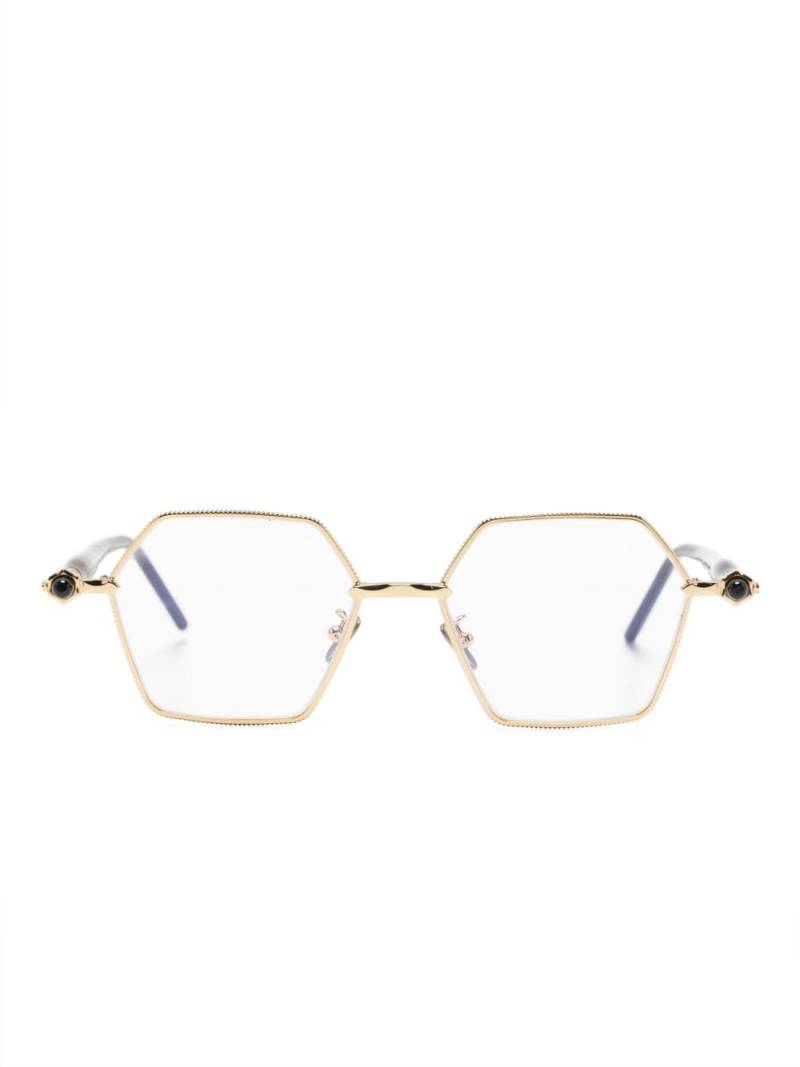 Kuboraum P70 geometric-frame glasses - Gold von Kuboraum