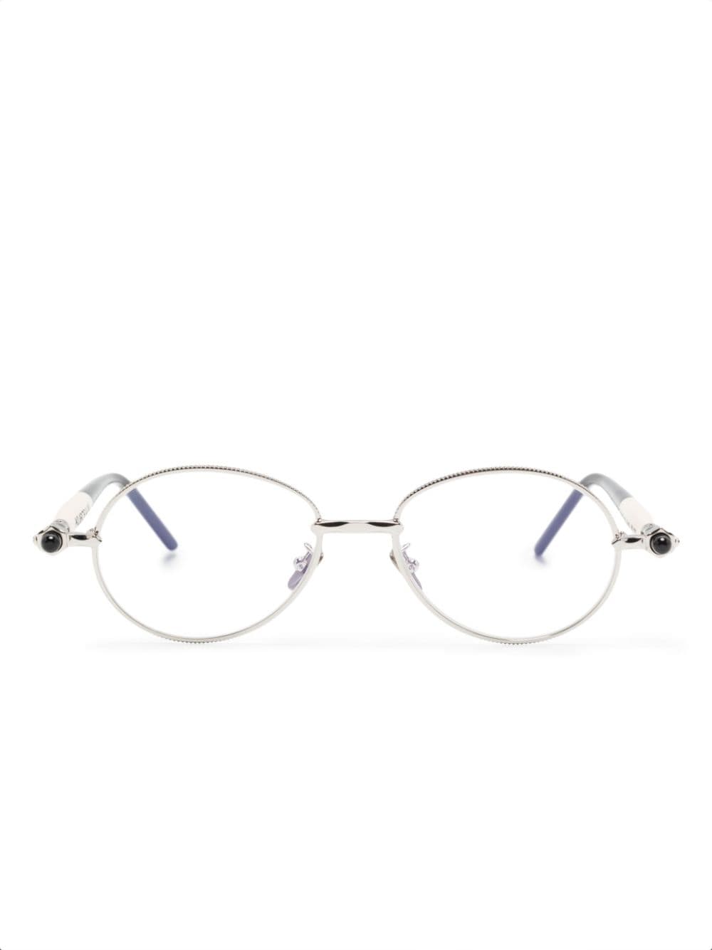 Kuboraum P72 round-frame glasses - Black von Kuboraum
