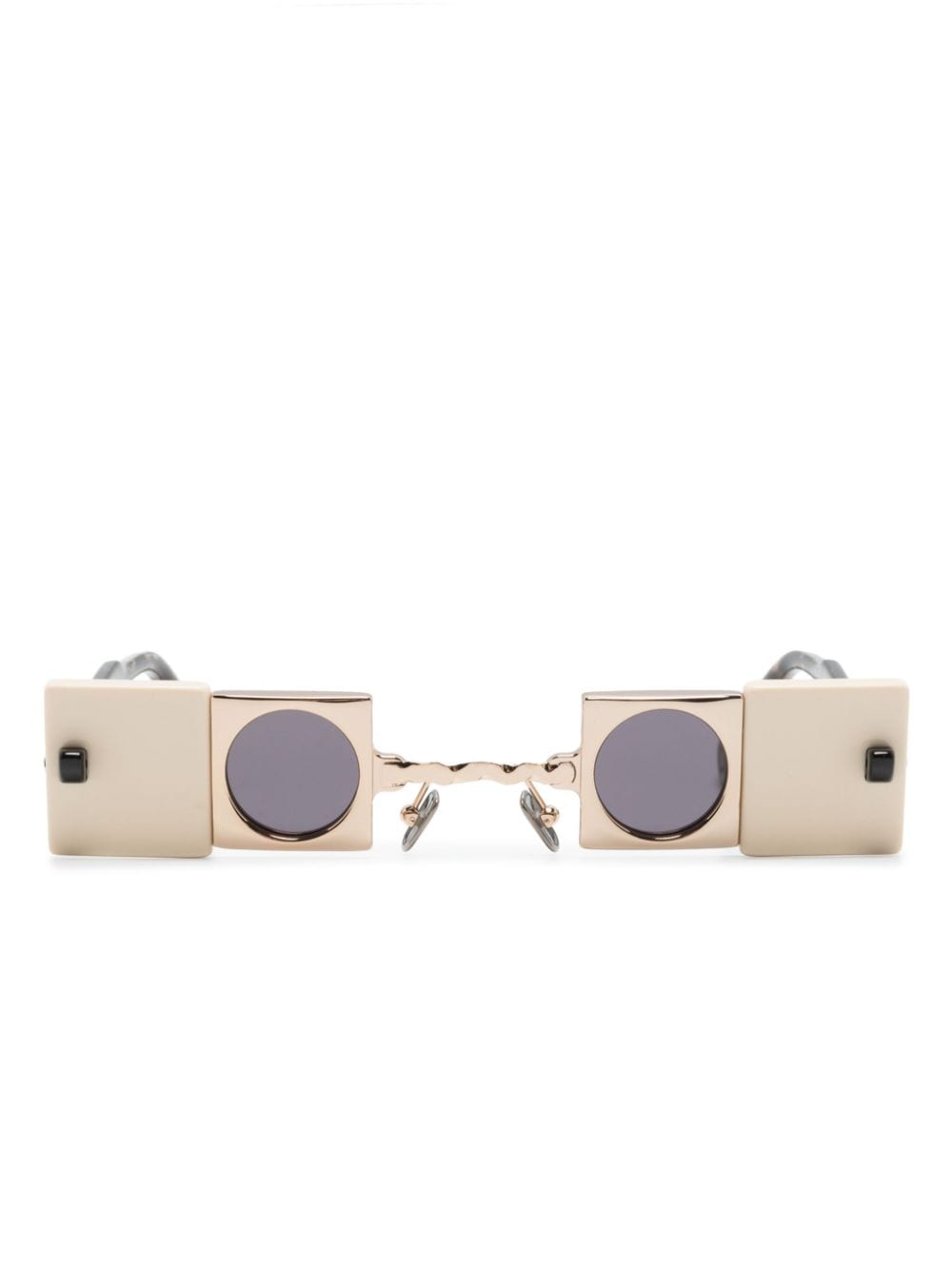 Kuboraum Q50 geometric-frame sunglasses - Neutrals von Kuboraum