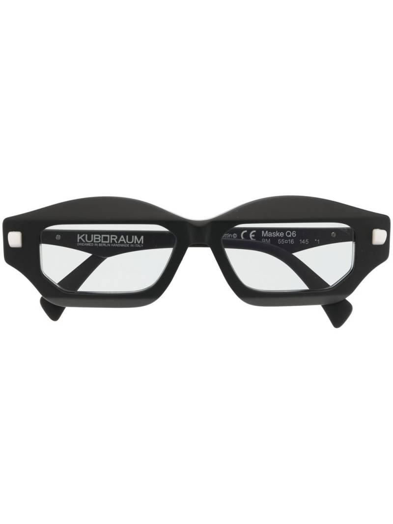 Kuboraum Q6 geometric-frame glasses - Black von Kuboraum