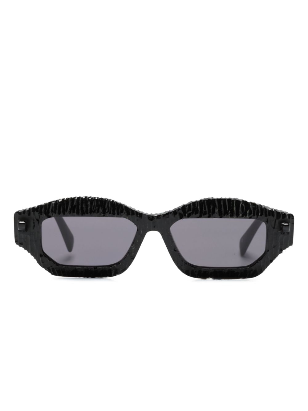 Kuboraum Q6 geometric-frame sunglasses - Black von Kuboraum