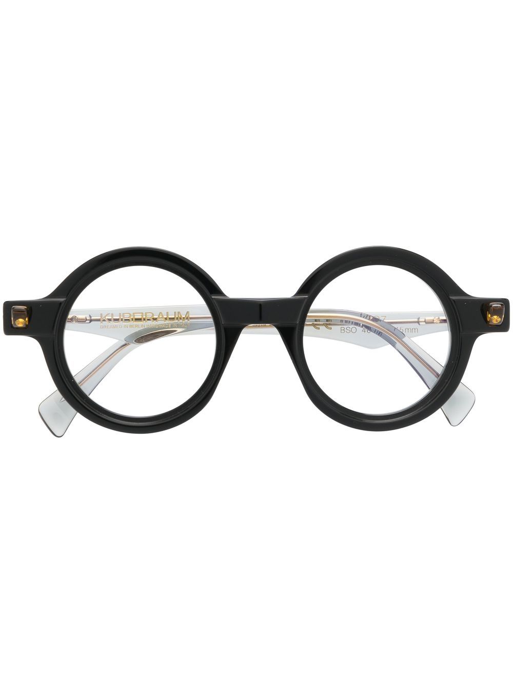 Kuboraum Q7 round-frame glasses - Black von Kuboraum
