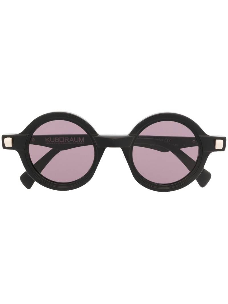 Kuboraum Q7 round-frame glasses - Black von Kuboraum