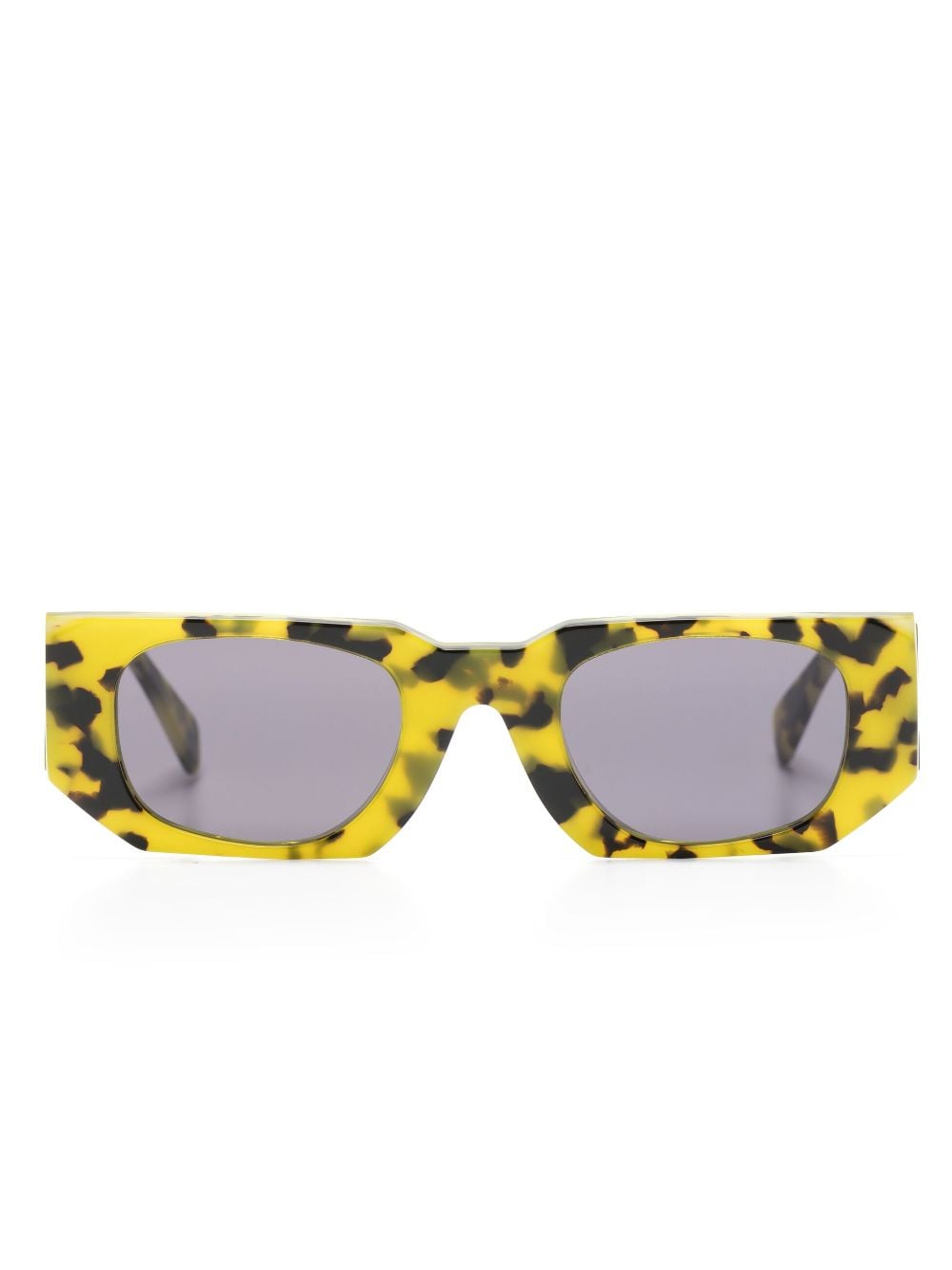 Kuboraum U8 rectangle-frame sunglasses - Yellow von Kuboraum