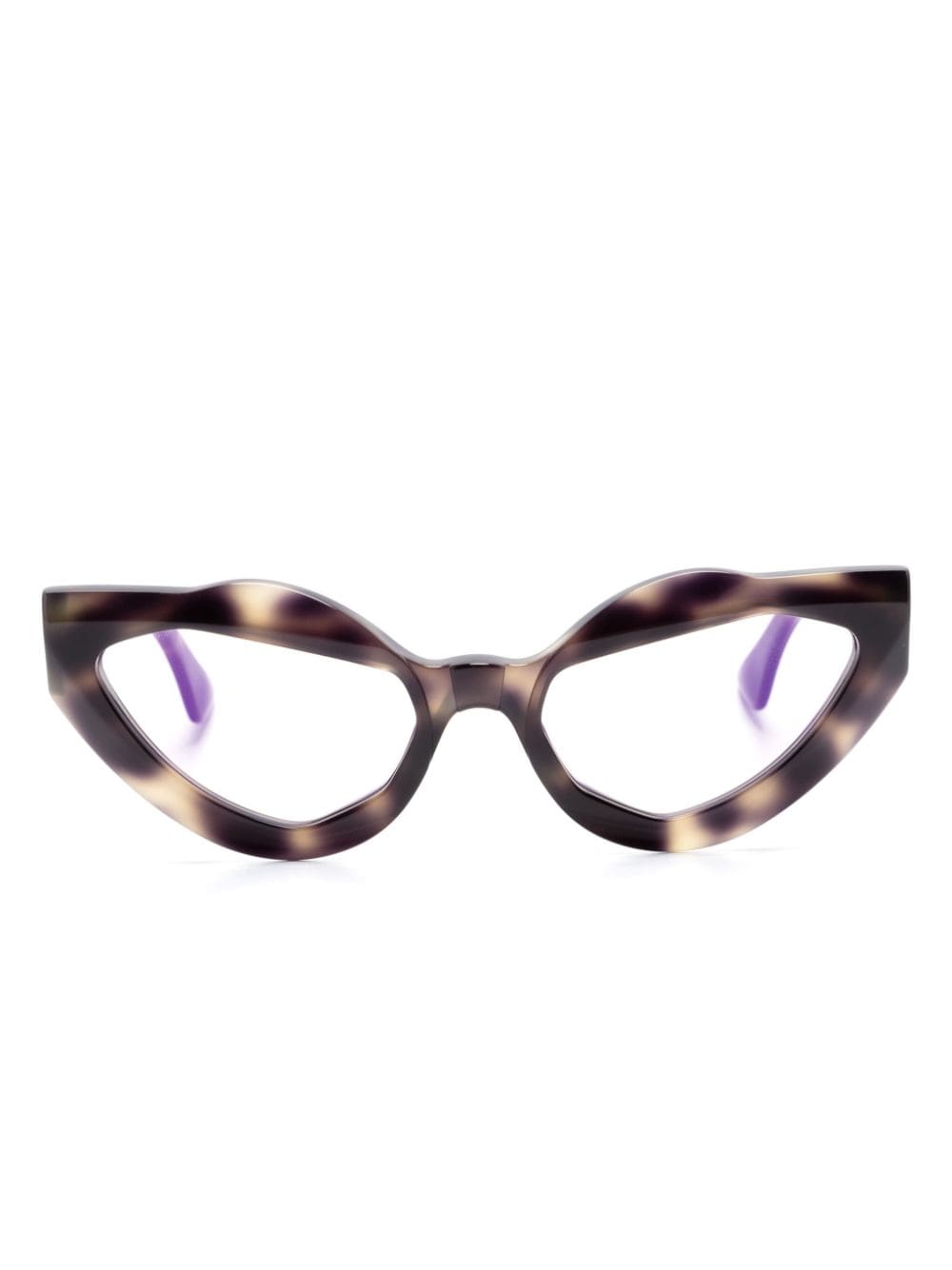 Kuboraum Y8 cat-eye glasses - Brown von Kuboraum