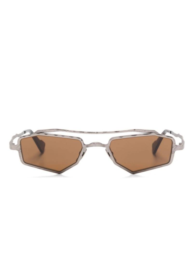 Kuboraum Z23 geometric-frame sunglasses - Brown von Kuboraum
